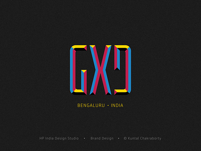GXD (Gobal Experience Design) HP Design Studio ambigram branding cmyk color design india logo printer