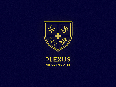 Plexus Heathcare care crest dna doctor health herbal icons. logo physiotherapy plexus stethoscope