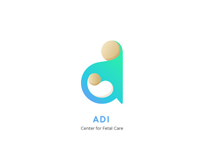 ADI - Center for Fetal Care adi branding care center child fetal hospital logo maternity minimalistic mother