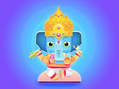Lord Ganesha character design design elephant festival ganesh ganesha god graphic illustration indian lord