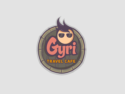 Gyri Travel Cafe branding cafe character design design graphic design icon illustration india indian logo restaurant travel vector