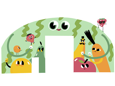 Group Hug characterdesign design illustration mural