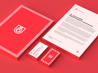 FR Solutions branding fire logo ploch shield stationery water