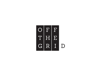 Off The Grid black branding geometry grid logo minimal off olle ollestudio ploch simple white