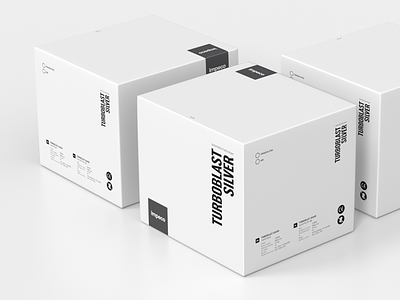 Impeco black white box branding bw design hand dryer hygiene minimal naming ollestudio packaging packshot