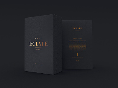 Eclate classy coffee kopi logo luwak luxury minimal packaging