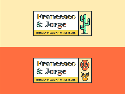 Francesco & Jorge - Daily Mexican Wrestlers design logo mexican wrestlers