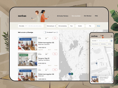 Norban Web Client find homes real estate ui design web app