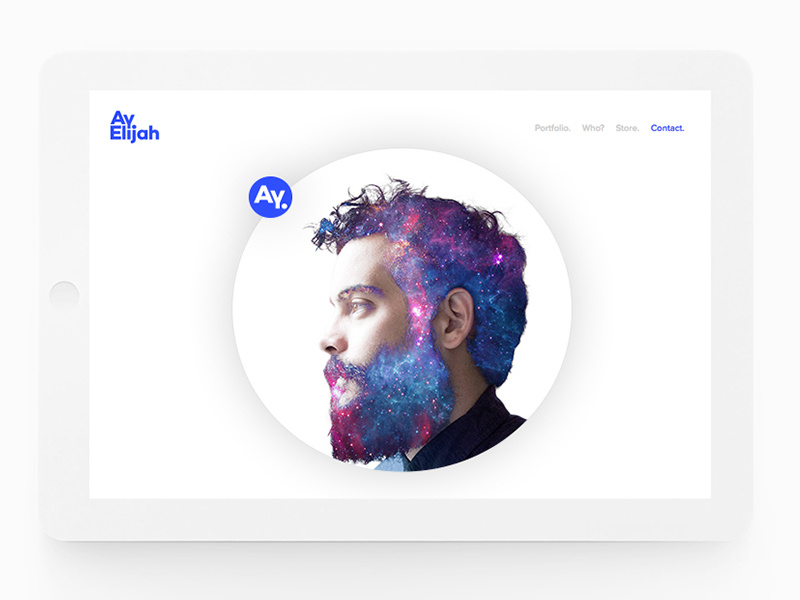 Contact page header for personal site branding personal banner contact space beard header