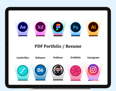 PDF Portfolio / Resume android animation app design freebie illustration ipad ipadpro lottie lottiefiles mockup pdf pdf design pdf portfolio pdf resume portfolio resume ui ux vector