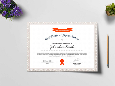Certificat certification corporate corporate certificate diploma employee certificate excellence frame modern modern certificate