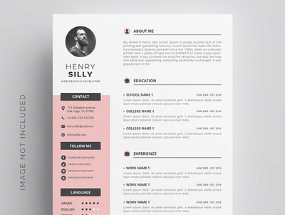 Resume Template 2 page 3 page a4 clean cv design elegant elegant resume female female resume feminine infographic letter minimalist modern modern resume portfolio professional resume resume clean