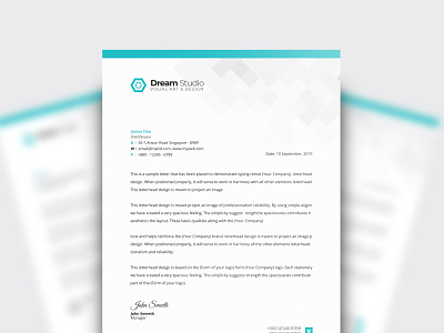 Letterhead Template a4 brand branding business business letterhead clean colorful corporate corporate identity creative design docx elegant envelope folder ipad letterhead logo minimalist mockup