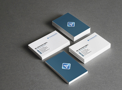 Creative Visiting Card Design ai black blue brand business card card clean cmyk color company corporate creative design designer modern personal print print ready professional red