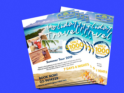 Travel Flyer advert advertisement agency agent airport beach clean destination holiday holiday flyer holidays hotel magazine magazine ad packages packaging pamphlet plane post poster