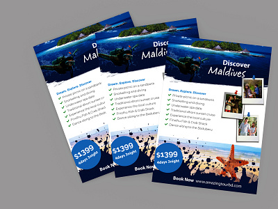 Travel Flyer adventure advertisement agency beach booking business company flight flyer holiday holiday flyer hotel island leaflet operator package pamphlet poster prospectus summer