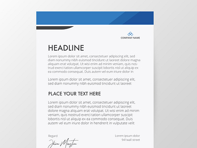 Letterhead Template Design