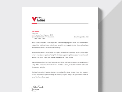 Letterhead Template Design