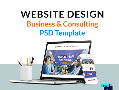 do PSD website design or web template by PSD figma or xd