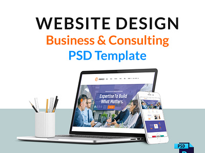 do PSD website design or web template by PSD figma or xd