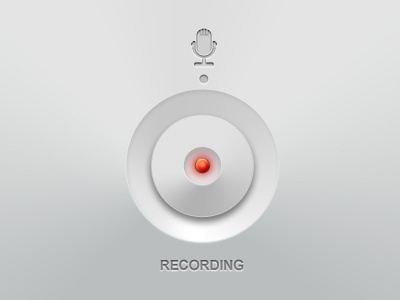 Recording Rebound gradient photosop sound ux user interface