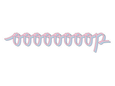 Oop- cursive cute design flat fun graphic design pastel colors script font typogaphy