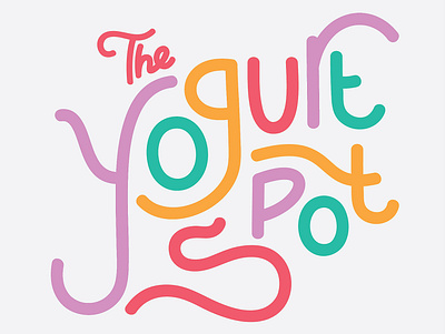 Playful Typography Logo colorful cute design fun graphic design lettering logo orange pink playful purple turquoise typogaphy vector