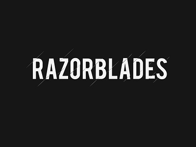 Razorblades black bold design flat graphic design pink typogaphy vector