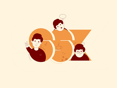Character design - SSK 2021 trend adobe design icon minimal strength typography vector illustration