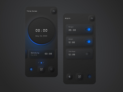 Skeuomorphism Alarm apps