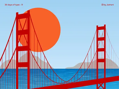 36 Days of Type | Letter R 36daysletterr 36daysletterr 36daysoftype 36daysoftype07 36daysr adobeillustrator artwork artworks goldengatebridge goldengateillustration goldengateillustration graphicdesign sanfrancisco