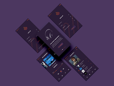 Music Player Mobile App | UX/UI Design appdesign application applicationdesign conceptdesign dailyuxui musicapp musicapplication