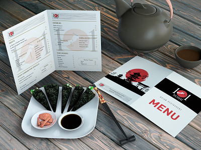 Menu Design | Sushi Restaurant adobe branding design art designer graphicdesign illustrations illustrator menu menu card menu design sushimenu template