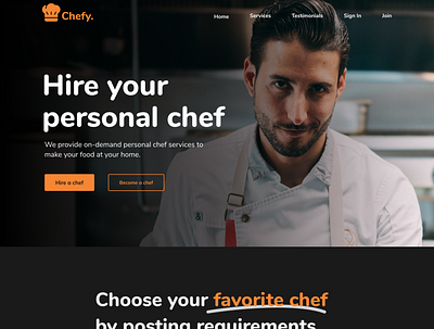 chefy food food app food landing page landing page landing page design restaurant app web design
