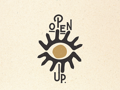Open Up design icon illustration minimal typography vector