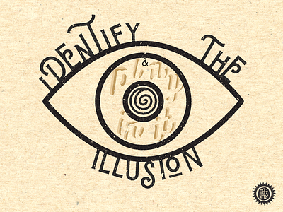 ID the Illusion & Play In It design gimp icon illustration minimal texture typography vector