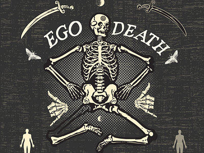 Ego Death design gimp icon illustration minimal texture typography