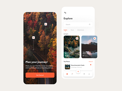 Travel App 2020 app app design color design journey mobile app mobile app design outdoor travel travel app traveling travelling typography ui ux