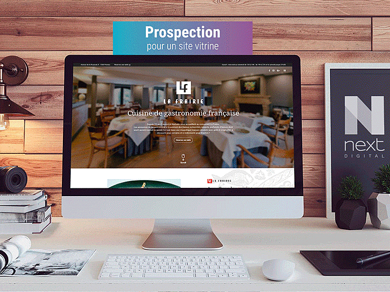 Prospection - Site vitrine Restaurant La Frairie ux ui webdesign