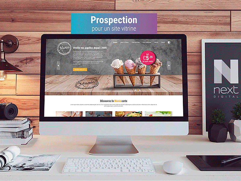 Prospection - Site vitrine Glace Mania ux ui webdesign
