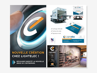 Charte lightelec branding graphic design interior design lettering logo newsletters social network