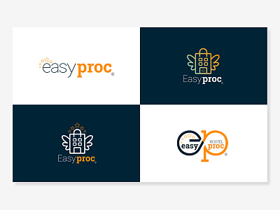 Recherches logo Easy Proc branding charte graphique graphic design logo