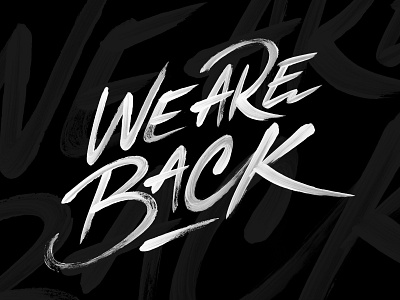 WeAreback branding brush calligraphy paint painting typogaphy