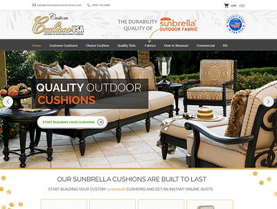 Custom Cushions USA branding design ecommerce jquery ui photoshop responsive design uidesign uxdesign website woocommerce wordpress