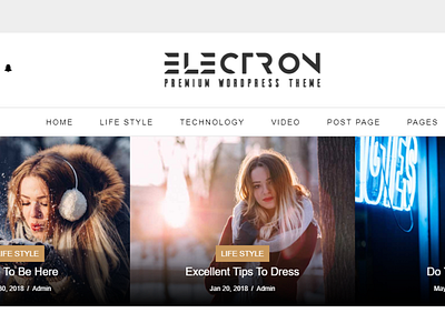 Electron - Free Blog Bootstrap Html Website Template