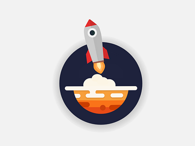 Takeoff design flat icon illustration logo minimal vector voxei