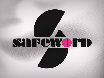 safeword band logo black brand branding identity logo pink pop art safeword type typography white