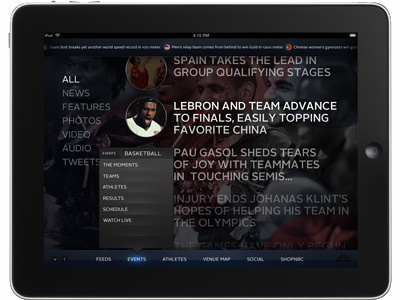 iPad App ios ipad lebron mobile olympics