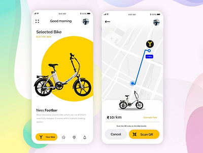 Bike Rental App | Android | iPhone android app appdesign b2cinfosolutions design illustration iphone ondeamdbike ondeamdbike rentalbike ui