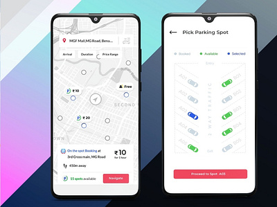 Parking App android app androidapp app designing app development appdesign b2cinfosolutions design ondeamdbike ui ux